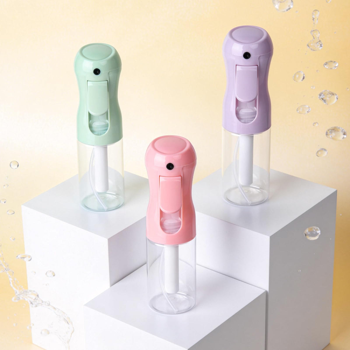 RMNJPW 3Pcs Continuous Spray Bottles For Hair,Ultra Fine Mister for Hair Styling, Plants, Cleaning