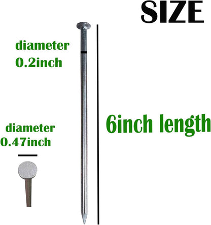 Landscape Stakes,Metal Galvanized Landscape Spikes for Artificial Turf,Tent Spikes,Paver Edging
