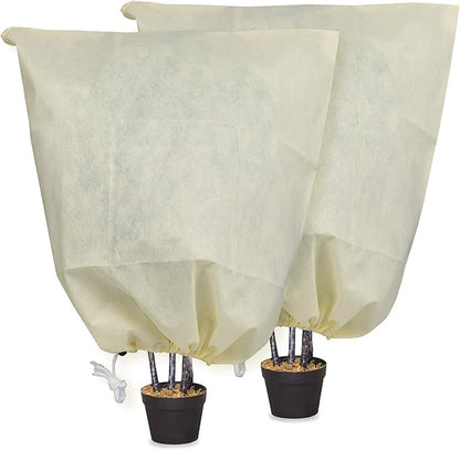 MIXC 2-Pack Plant Cover Tree Blanket Jacket Freeze Frost Protection Cloth for Potted Plants Fruit
