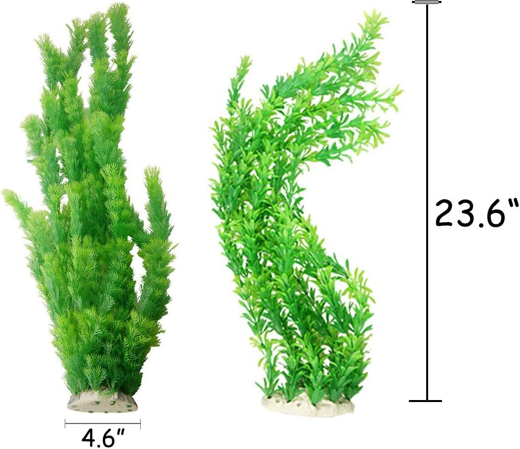 Hamiledyi Aquarium Plants Plastic Decor Fish Tank Green Decorations Plants Ornament Safe for All