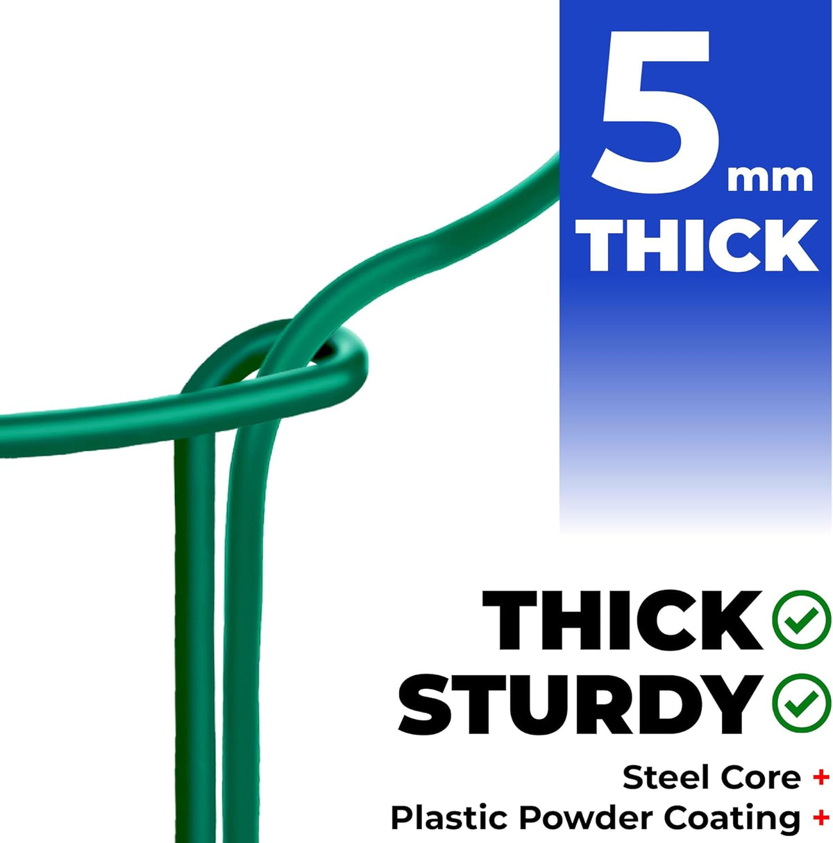 K-Brands Tall Plant Support Stakes – 10"W x 24"H Half Round Peony Cages and Supports for Indoor and