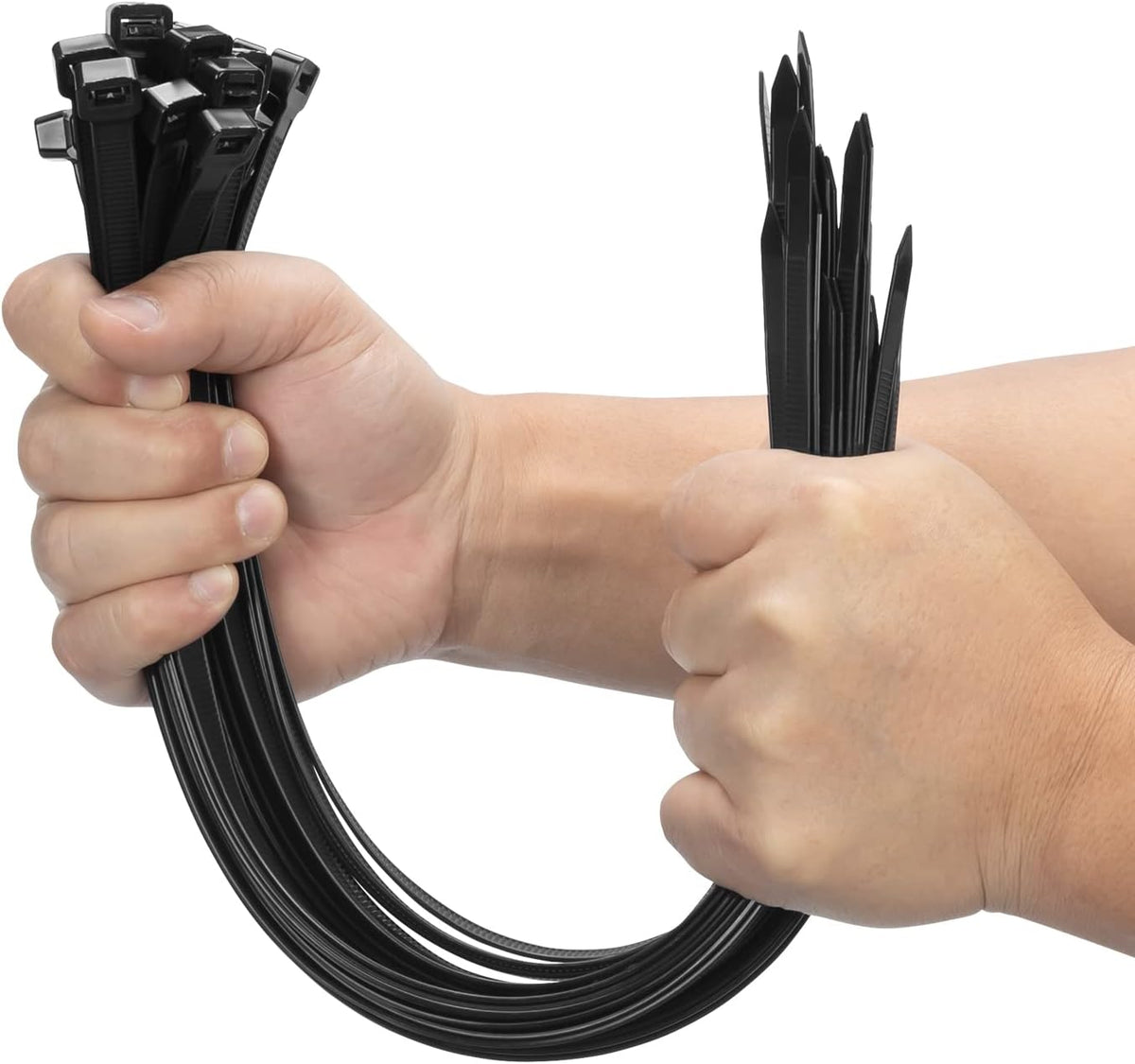 XINGO 20 Inch Black Large Heavy Duty Zip Ties 100 Pack, 200 LBS Ultra Strong Plastic Wire Ties