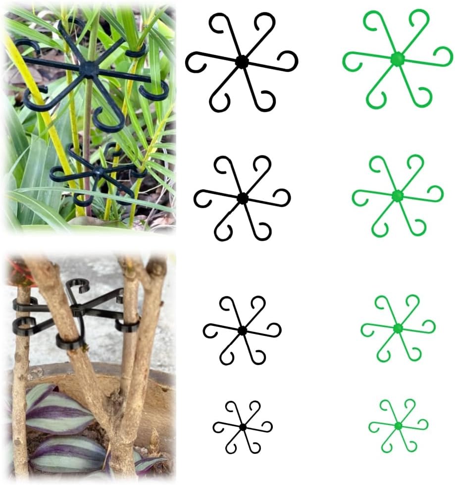 8 PCS Plant Stem Support, Plant Stakes for Indoor Plants Plant Clips for Climbing Plants, Plastic