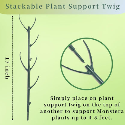 5 Pack Stackable Plant Support Stakes, 38inch Climbing Plant Sticks Structures for Monstera with