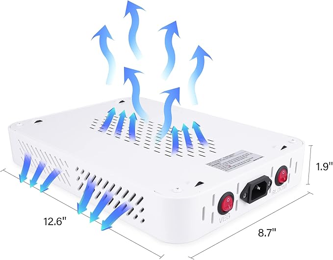 Beelux 1000w LED Grow Light for Indoor Plants Full Spectrum, Upgrade Dual Chips and Dual Switch