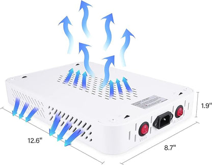 Beelux 1000w LED Grow Light for Indoor Plants Full Spectrum, Upgrade Dual Chips and Dual Switch