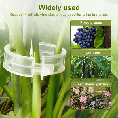 AIIONP 100 PCS Plant Support Clips Reusable Garden Clips, Secured Plastic Plant Clips, Tomato