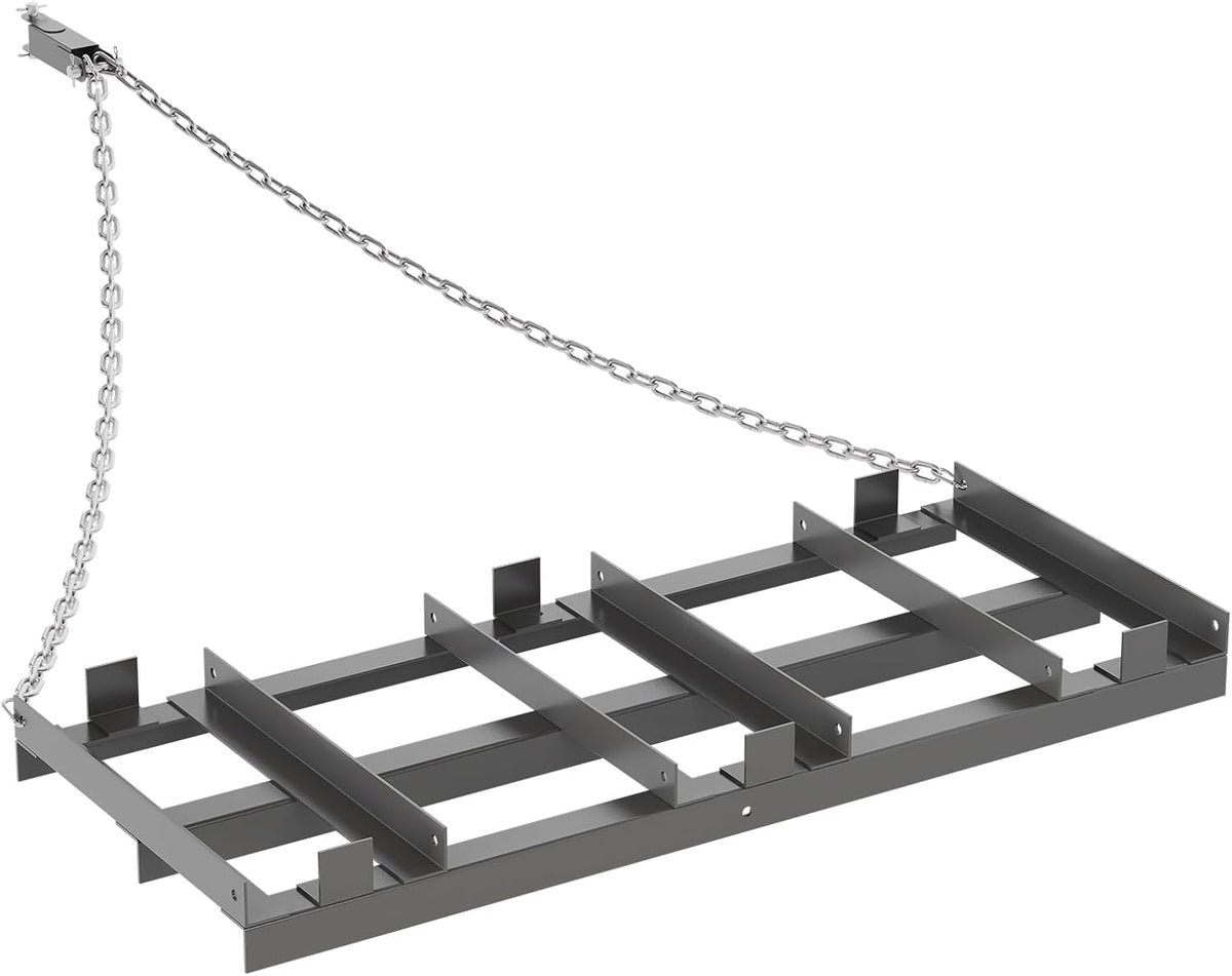 4FT Drag Harrow for ATV, Tractor & UTV, Heavy Duty Tow Behind Driveway Grader with 6FT Chain Link