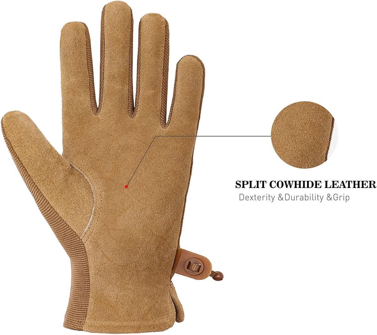 HANDLANDY Women Safety Work Gloves Utility Touch Screen Working Grip Glove for Yardwork Gardening