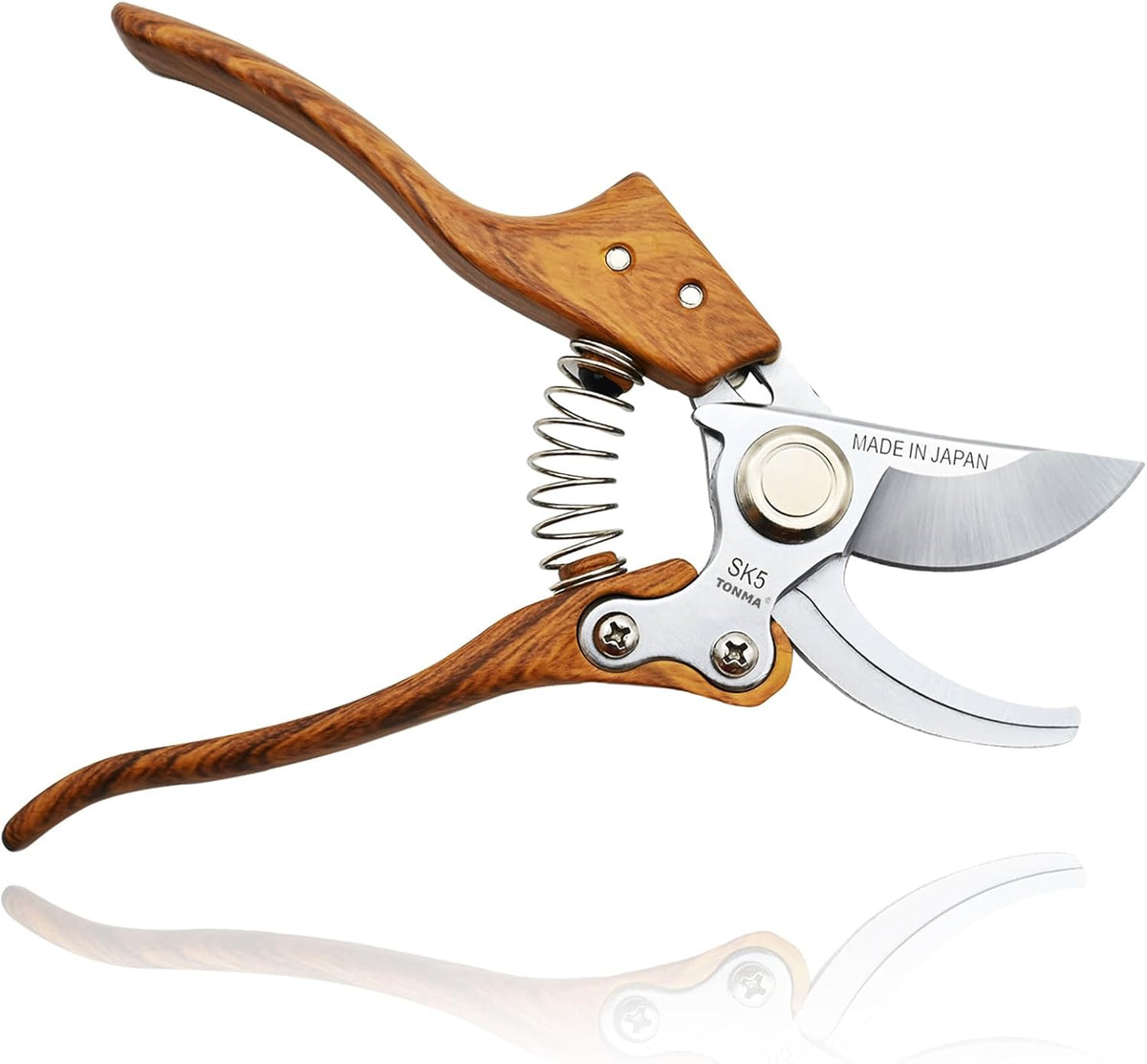 TONMA Bypass Pruning Shears [Made in Japan] 8 inches Professional Garden Shears, Japanese Secateurs