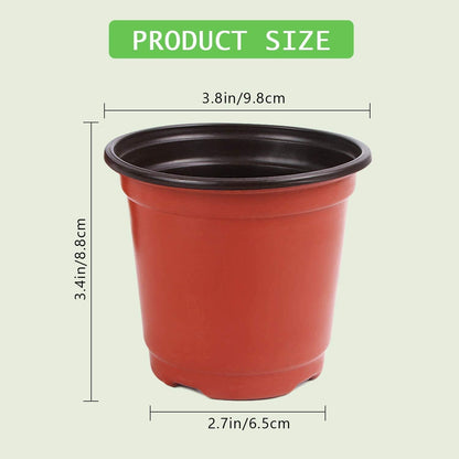 Augshy Plant Pots,40 Pcs 4" Plastic Plant Nursery Seed Starting Pots Nursery Pots for Succulent