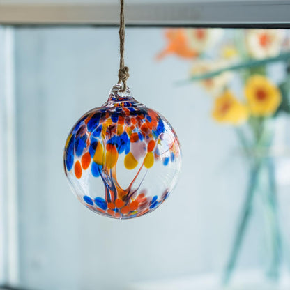 4” Tree of Life Witch Balls, Gazing Balls Hanging Friendship Balls, Hand-Blown Glass Christmas