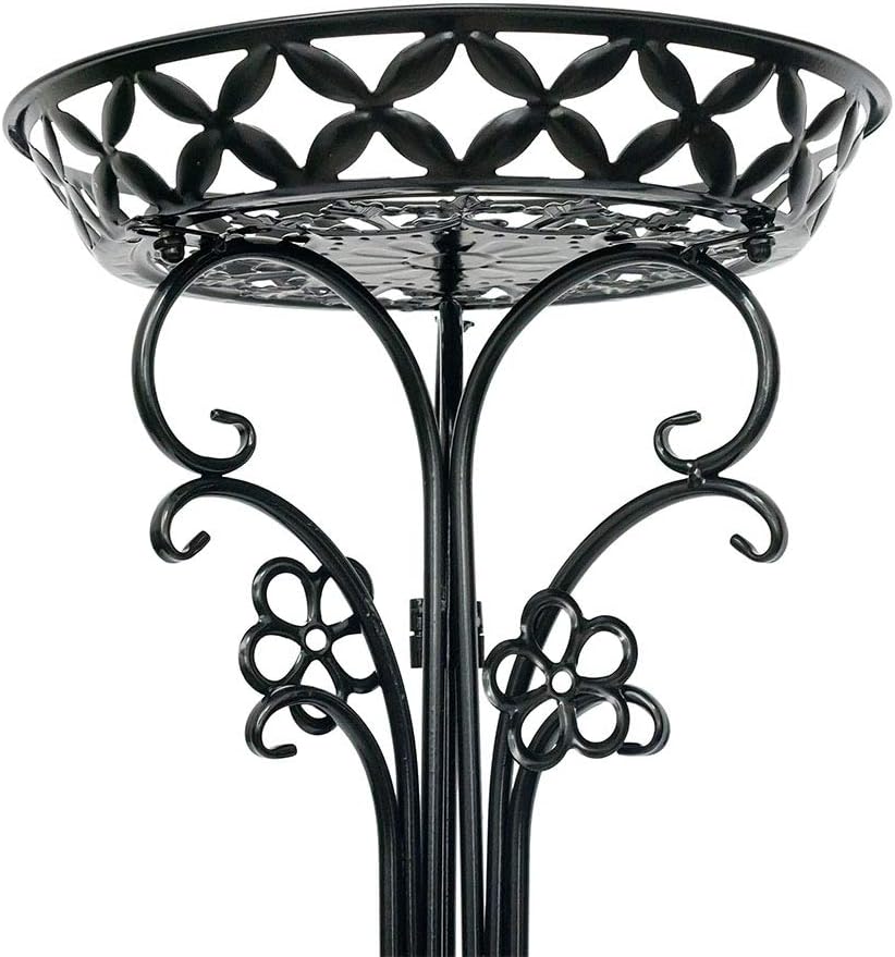 2 Pack Metal Potted Plant Stand Tall Flower Pot Stands Potted Holder Indoor Outdoor Decorative