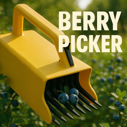 Blueberry Picker Tool with Comb,Berry Picker Rake with Metal Comb and Ergonomic Handle,Scoop
