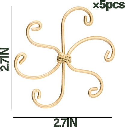 5Pcs Monstera Plant Stem Support Hook (2.75x2.75 inches) - Durable Metal Stem Support for Monstera