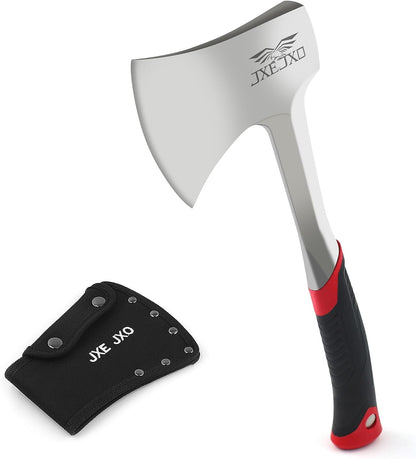 JXE JXO 14.4" Camping Hatchet with Full Tang Forged Construction & Ergonomic Shock Absorbing Grip