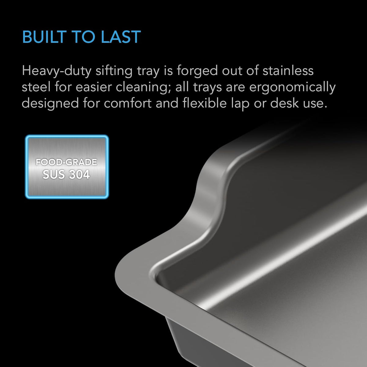 AC Infinity Large Trim Tray System 20-Inch, Interchangeable 3-Tray & 2-Screen Kit, Ergonomically