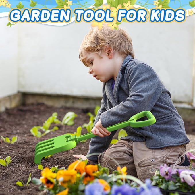 3 PCS Beach Shovel Sand Shovels Toys for Kids Adults, 16 Inch Spade Rake Sandbox, Sturdy Scoop