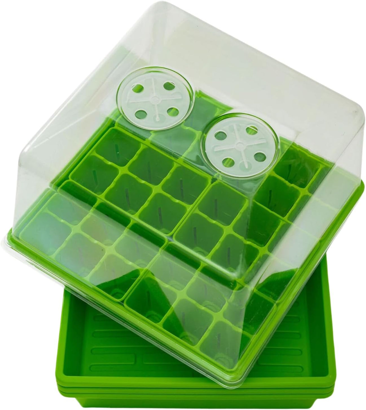 Bootstrap Farmer Countertop Seed Starter Kit in Green, Reusable 1010 Tray Bundle with Inserts and