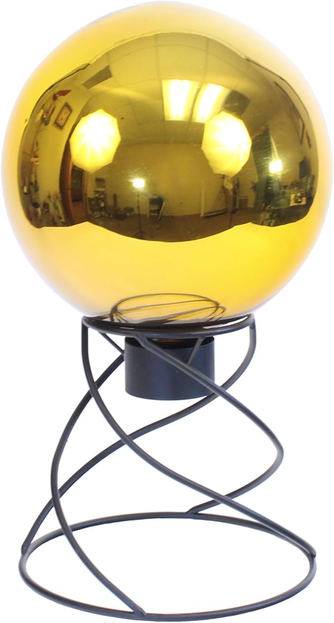 RSR Industries Echo Valley 8104 10-Inch Glass Gazing Globe, Gold