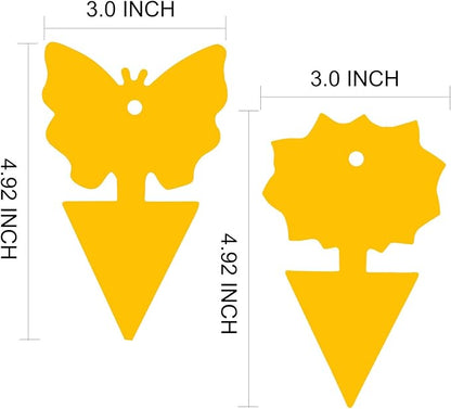 48PCS Fruit Fly Sticky Traps, Fungus Gnat Traps Insect Trap for Plants Kitchen Indoor and