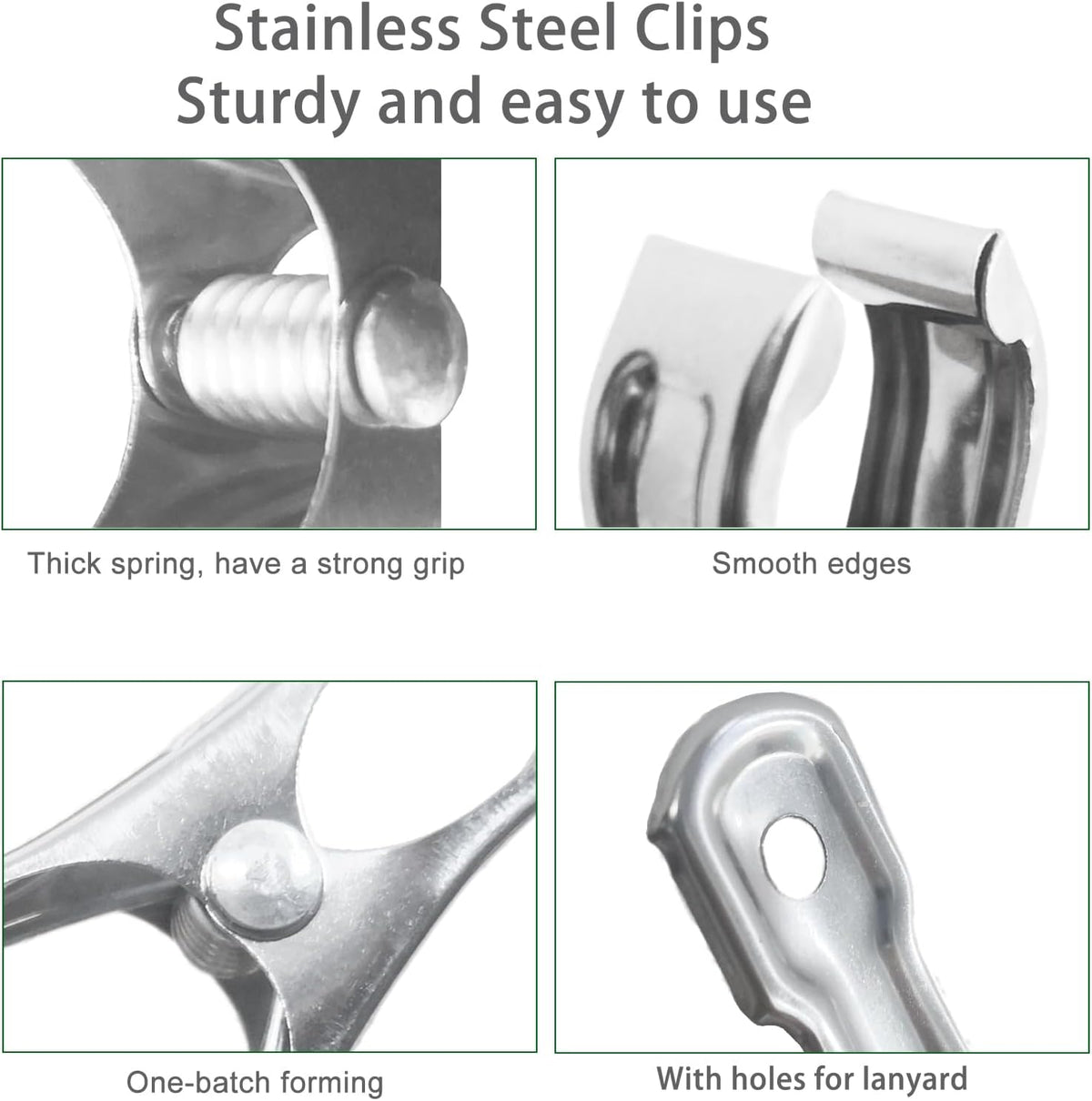 40 PCS Garden Clips, Greenhouse Clamps Made of Stainless Steel, Greenhouse Clips for Netting, Have