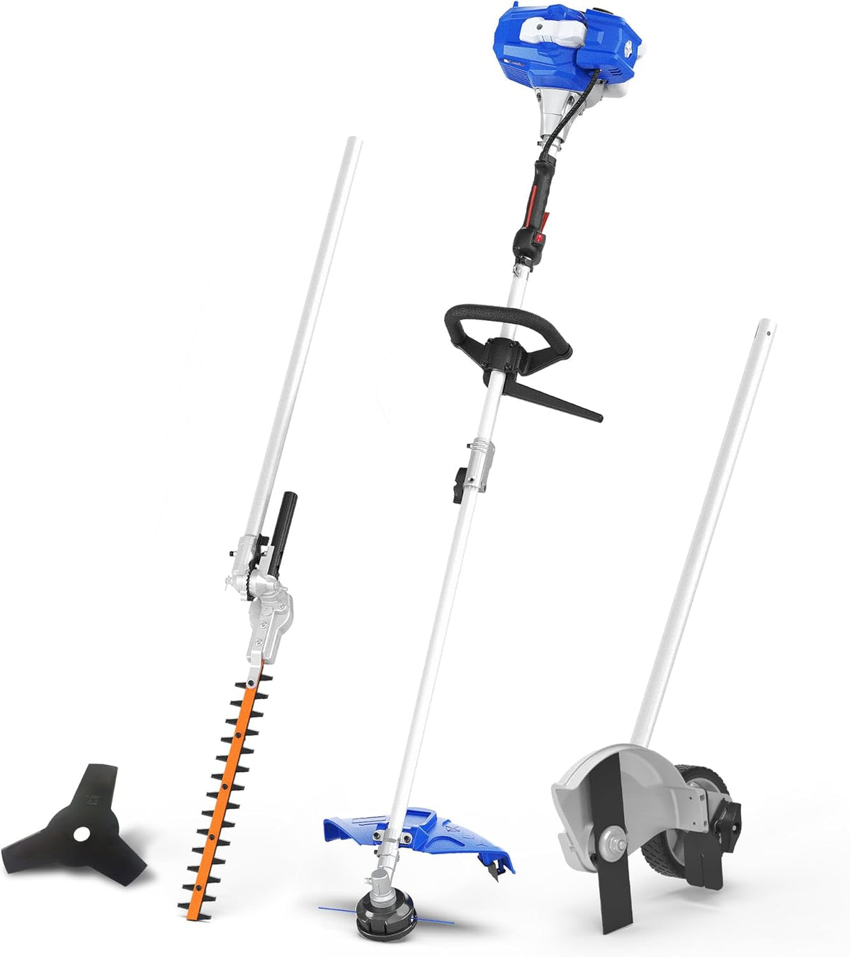 WILD BADGER POWER 26cc Weed Wacker Gas Powered, 4 in 1 String Trimmer, Wheeled Edger, Hedge Trimmer