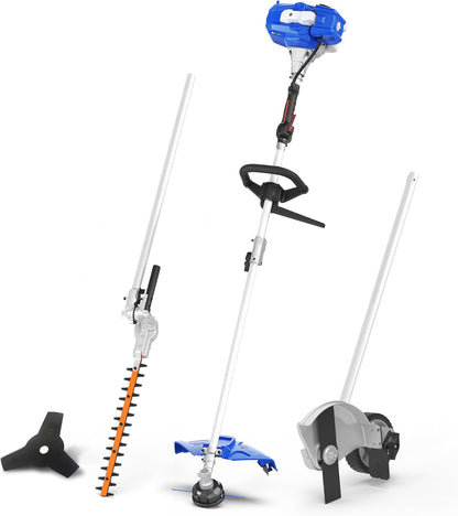 WILD BADGER POWER 26cc Weed Wacker Gas Powered, 4 in 1 String Trimmer, Wheeled Edger, Hedge Trimmer