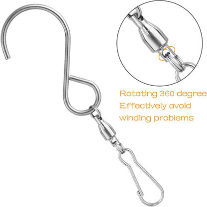 KUUQA Swivel Hooks Clips for Hanging Wind Spinners Wind Chimes Crystal Twisters Party Supply(6 Pack)