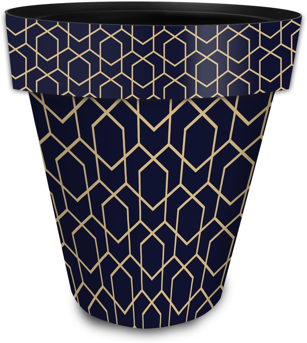 Briarwood Lane Blue Geometric Large Planter
