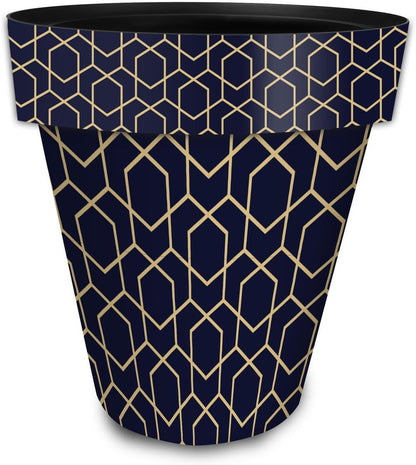 Briarwood Lane Blue Geometric Large Planter