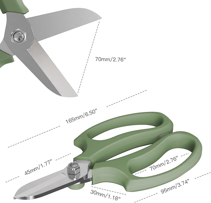 Housolution Flower Scissors, Strong Floral Shears, Premium Steel Garden Pruning Shears Floral