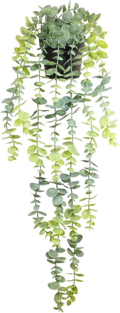 Fake Hanging Eucalyptus Plants Artificial Faux Plants Indoor Small Hanging Greenery Decor for Shelf