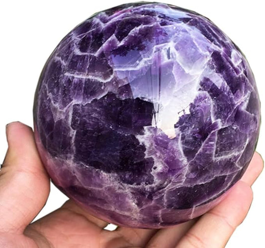 5-6cm/1.96-2.36inch Natural Amethyst Sphere Crystal Ball Hand Polished Decorative Sphere Healing