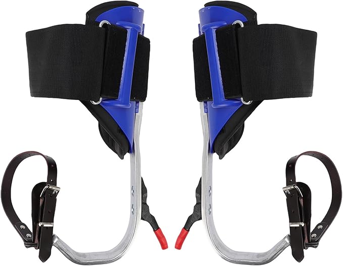 Tree Climbing Spikes Kit Aluminum Alloy Adjustable Tree Climbing Equipment with Anti Slip Pedal for