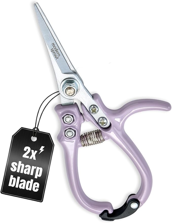 Modern Sprout Pruning Shears - Herb Snipping Scissors- Lightweight Gardening Tools W/Easy Lock