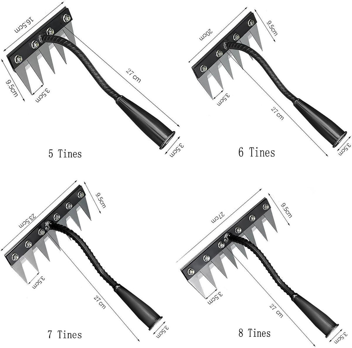 Gardening Hand Weeder Tool,Manual Weeder Tool with Detachable Blades, 4 Sizes High Carbon Steel