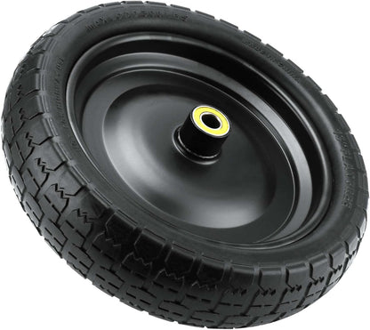 2 Pack 13 Inch Flat-Free Tires for Gorilla Cart, Heavy Duty Solid Replacement Wheels With 5/8 Inch