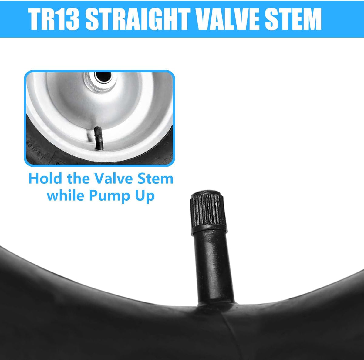 4.80/4.00-8" 4.80 x 4.00-8 Inner Tubes (2 Pack) with TR-13 Straight Valve Stem,for Wheelbarrows