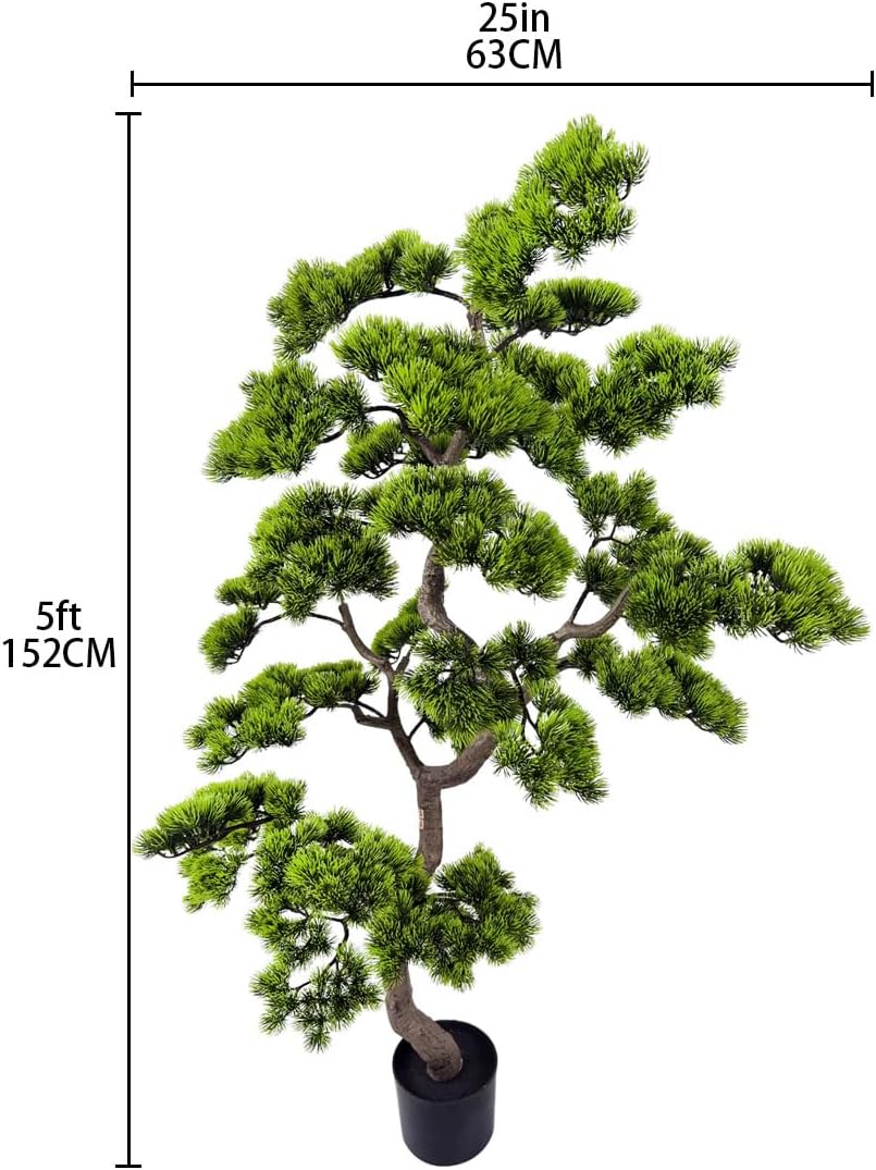 5ft Artificial Bonsai Tree - Large Faux Plants Indoor with Ceramic Pot, Realistic Fake Plants Decor
