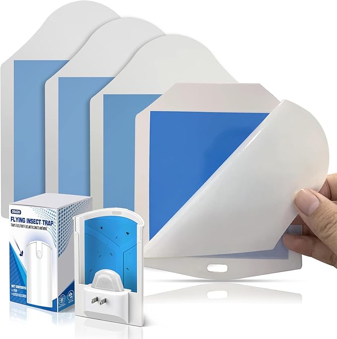 Trap Refills, Flying Insect Trap Refill Kit NO Device - 4 Pcs Glue Cards, Each Glue Card Lasts up