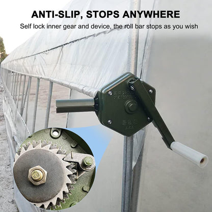 UYGALAXY Greenhouse Sidewall Manual Film Roll up Hand Crank Winch for Greenhouse Ventilation