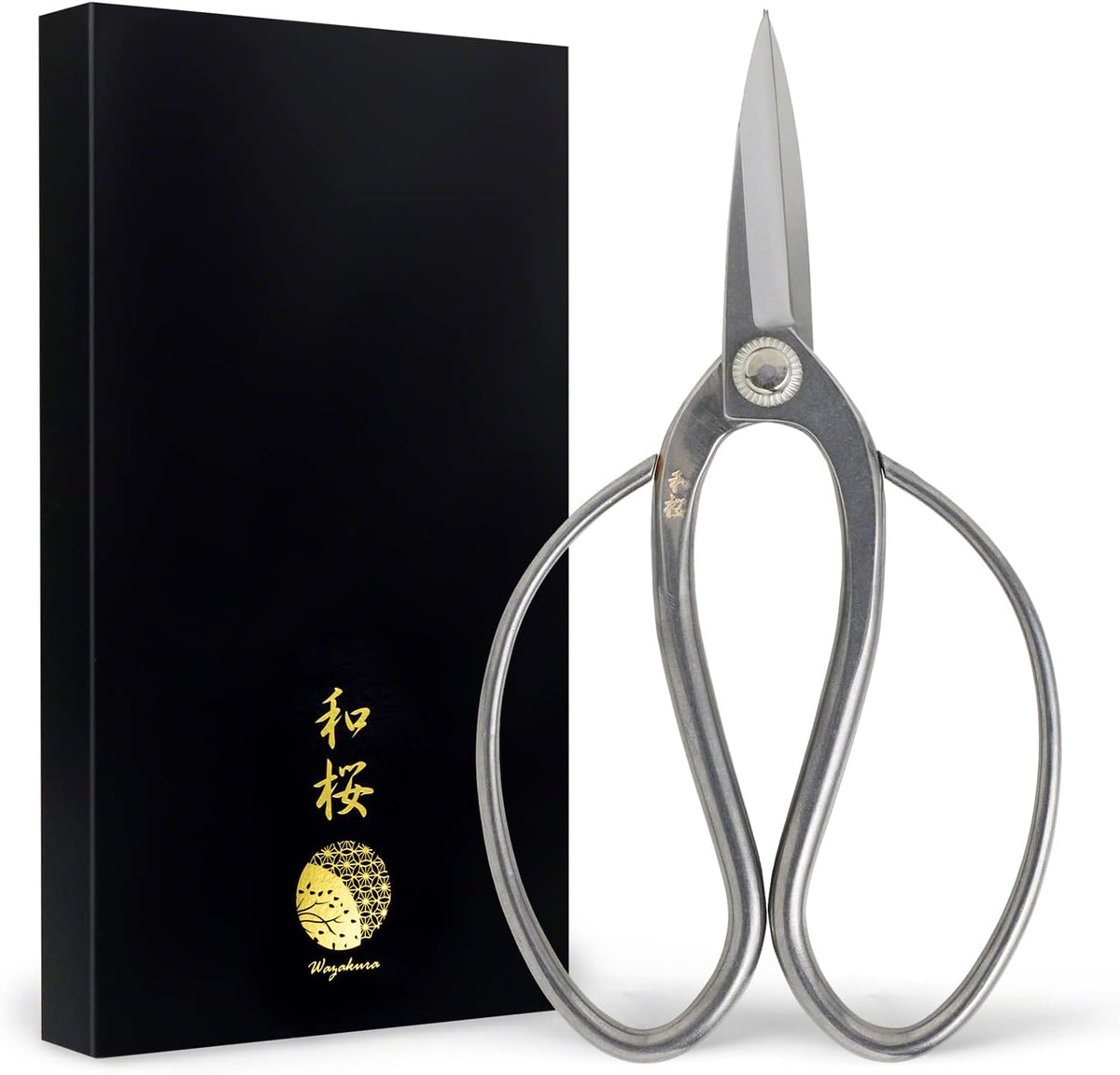 Wazakura Yasugi Stainless Steel Made in Japan Traditional Bonsai Scissors 7 in (180 mm), Pruning