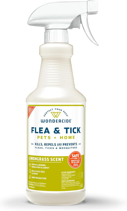 Wondercide - Flea, Tick & Mosquito Spray for Pets and Home with Natural Essential Oils - Killer