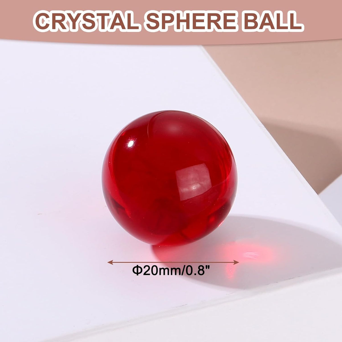 uxcell 20mm/0.8" Crystal Sphere Ball Glass Solid Decorative Sphere Crystal Ball Prop Ornament for