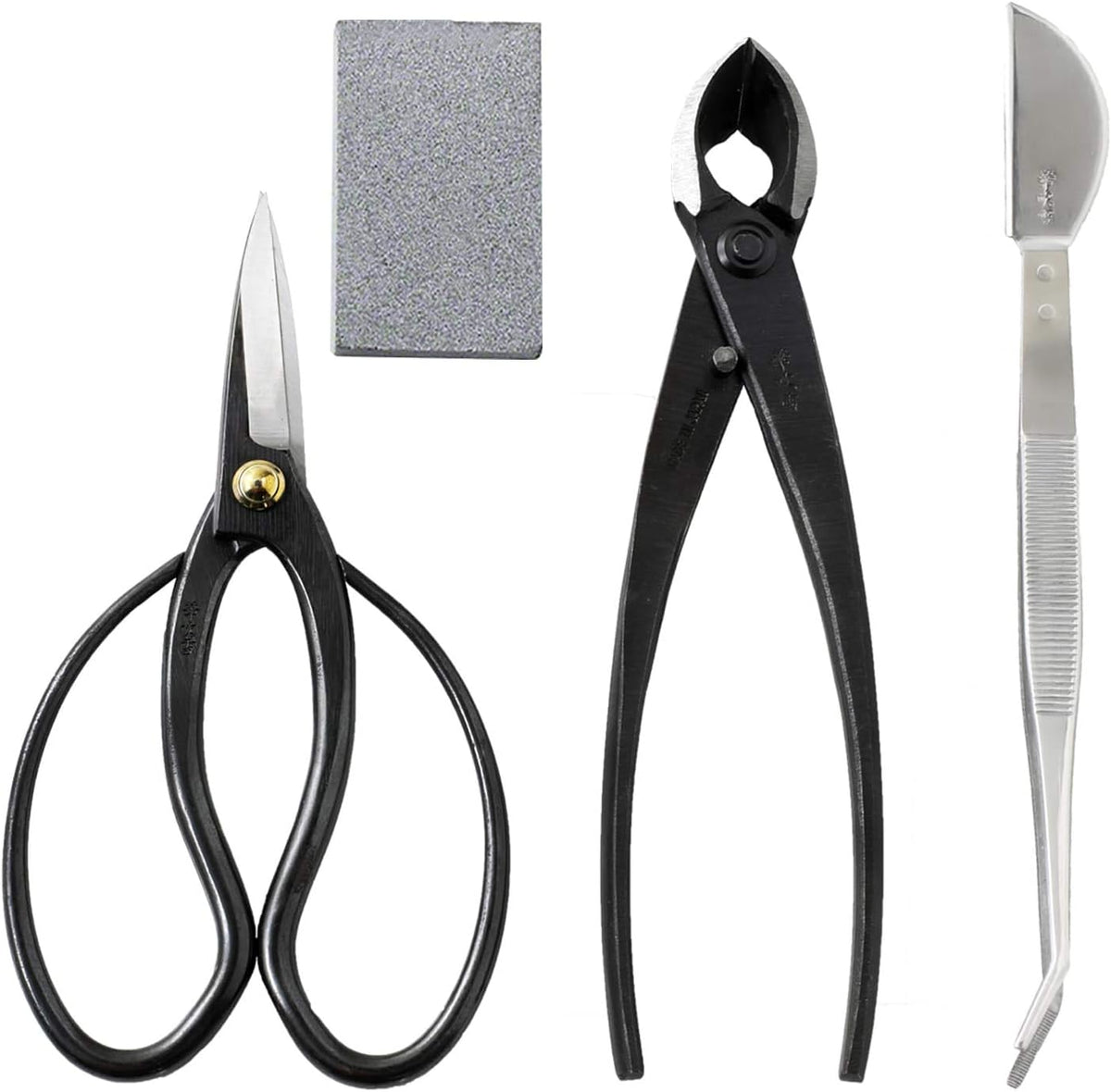 Wazakura 4PCS Bonsai Essential Tool Kit MADE IN JAPAN, Japanese Bonsai Scissors 7inch(180mm) +