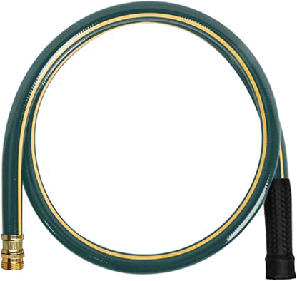 Solution4Patio Short Leader Green Garden Hose 5/8 in. x 6 ft. -Kink Free, No Leaking, Male/Female