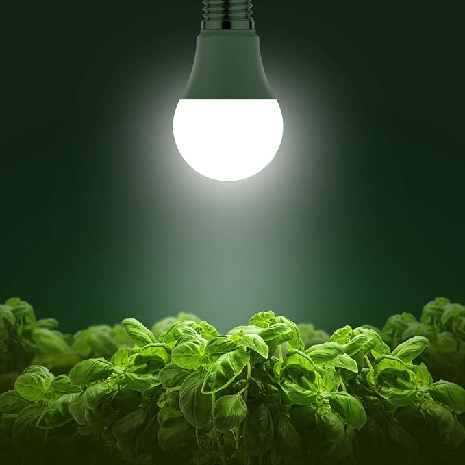 Briignite Full Spectrum LED Grow Light Bulb - A19 E26 Base, 11W (100W Equivalent) - for Indoor