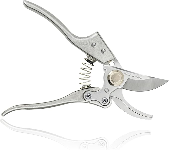 TONMA Pruning Shears for Gardening [Made in Japan] 8 Inch Bypass Garden Scissors Secateurs, Premium