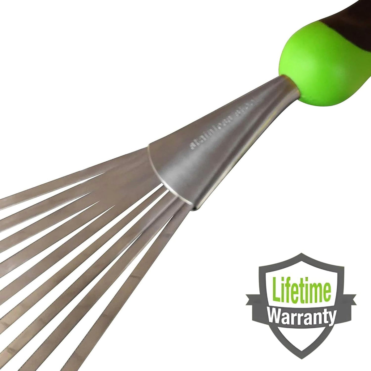 Garden Guru Stainless Steel Hand Rake Soil Tiller with Ergonomic Handle, Great for Gardening